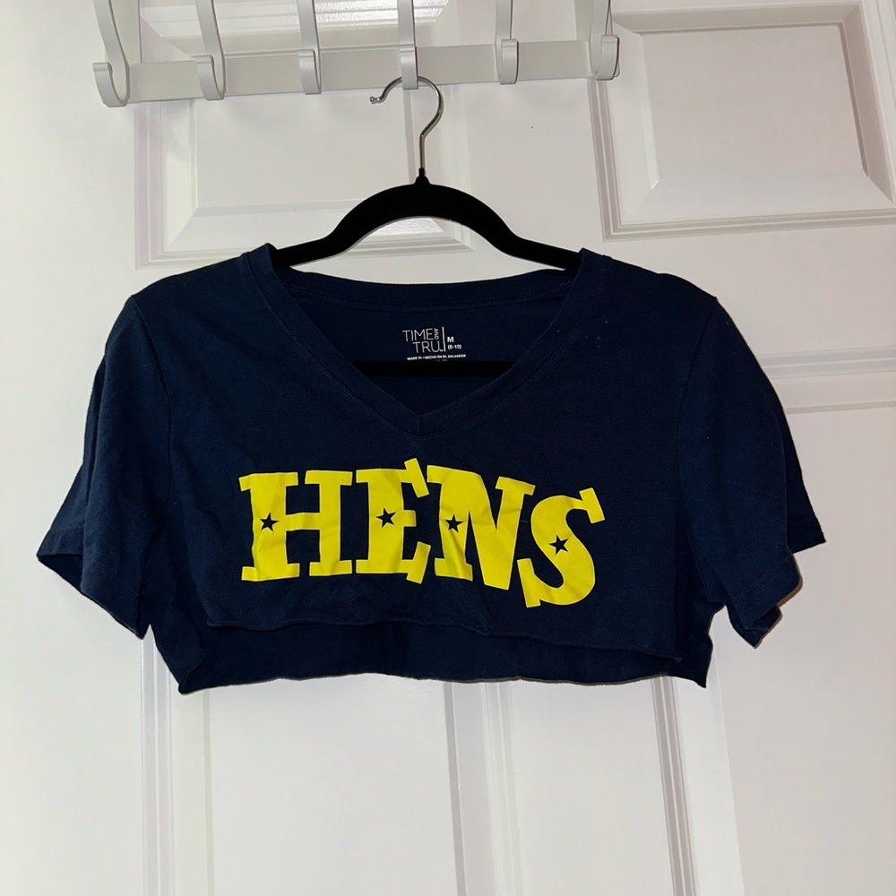 Time and Tru Navy Tee with Yellow Graphic